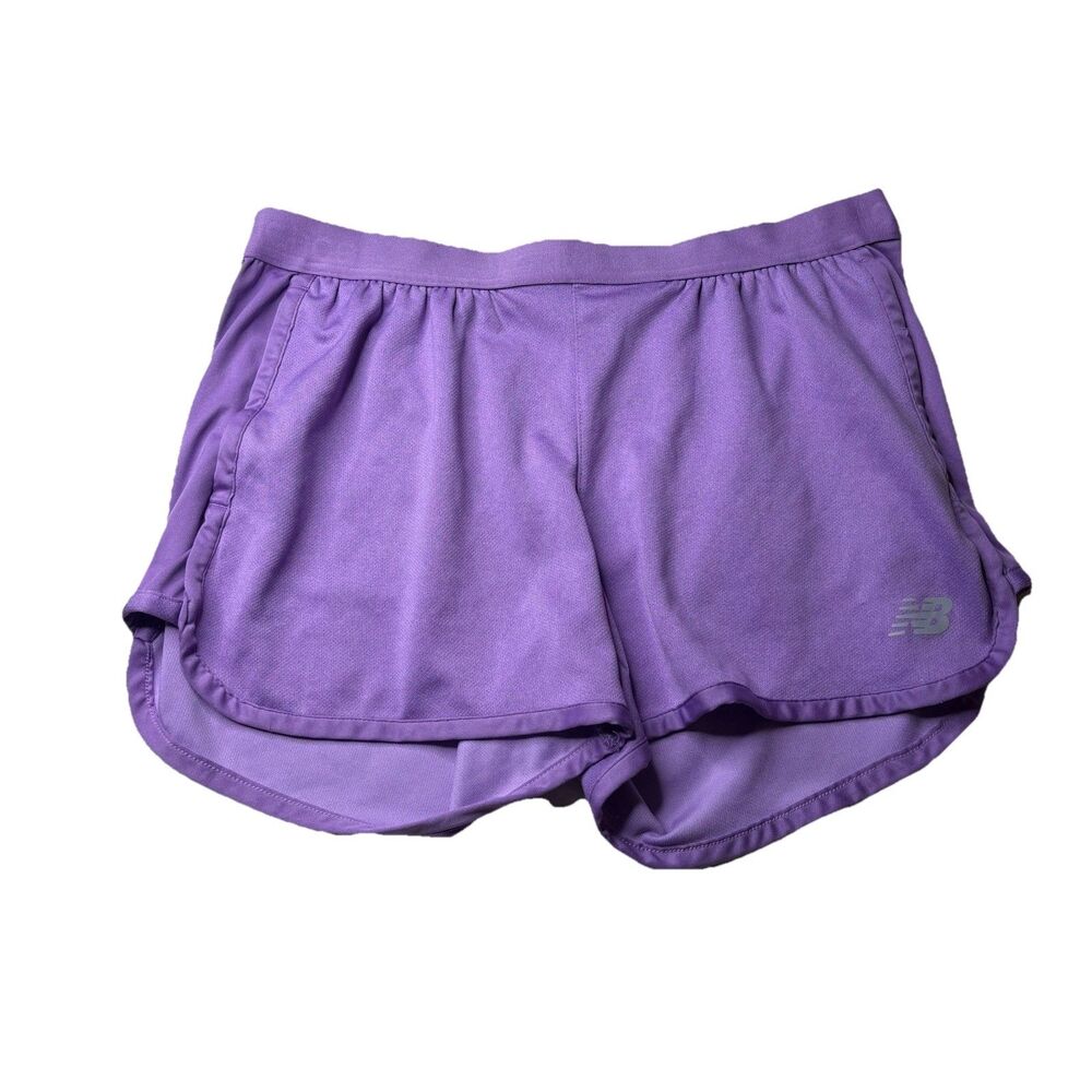New Balance Athletic Shorts Purple Running Training Outdoor Stretch Womens Large